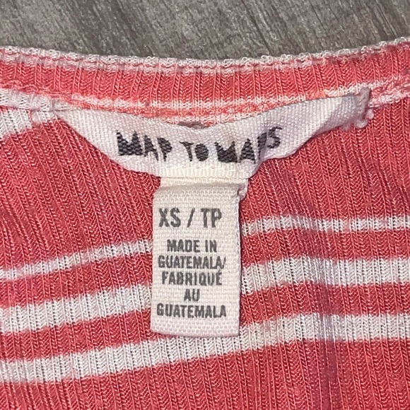 Striped Ribbed Scoop Neck Tee - Picture 5 of 5